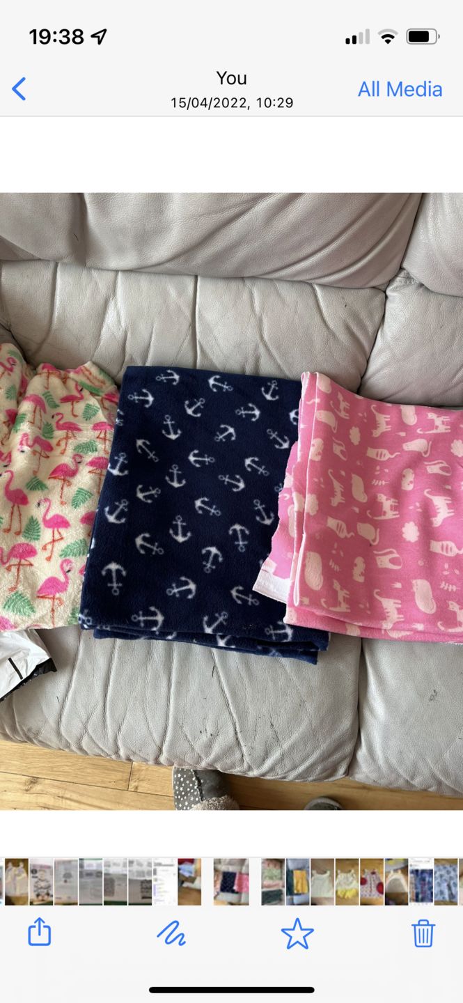 Customer photo review of Printed Fleece/Sweatshirt Remnants