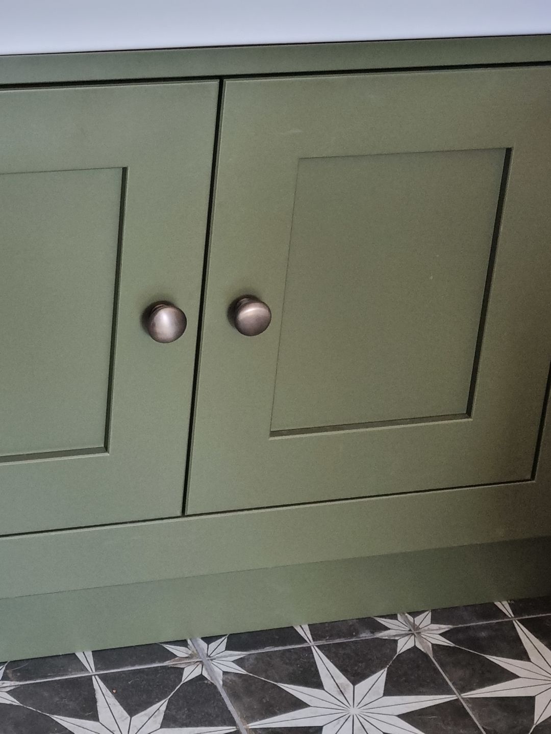 Customer photo review of Classic Aged Bronze Cupboard Handles