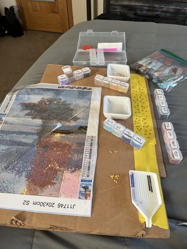 Customer photo review of Seasons On A Tree - Premium Diamond Painting Kit