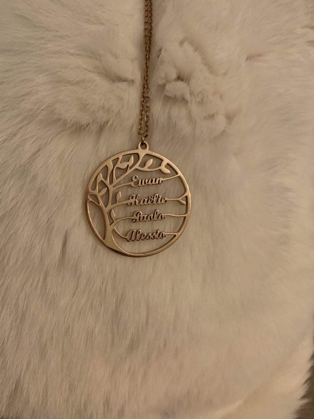 Customer photo review of [NOUVEAU] Collier Prénom Arbre Généalogique