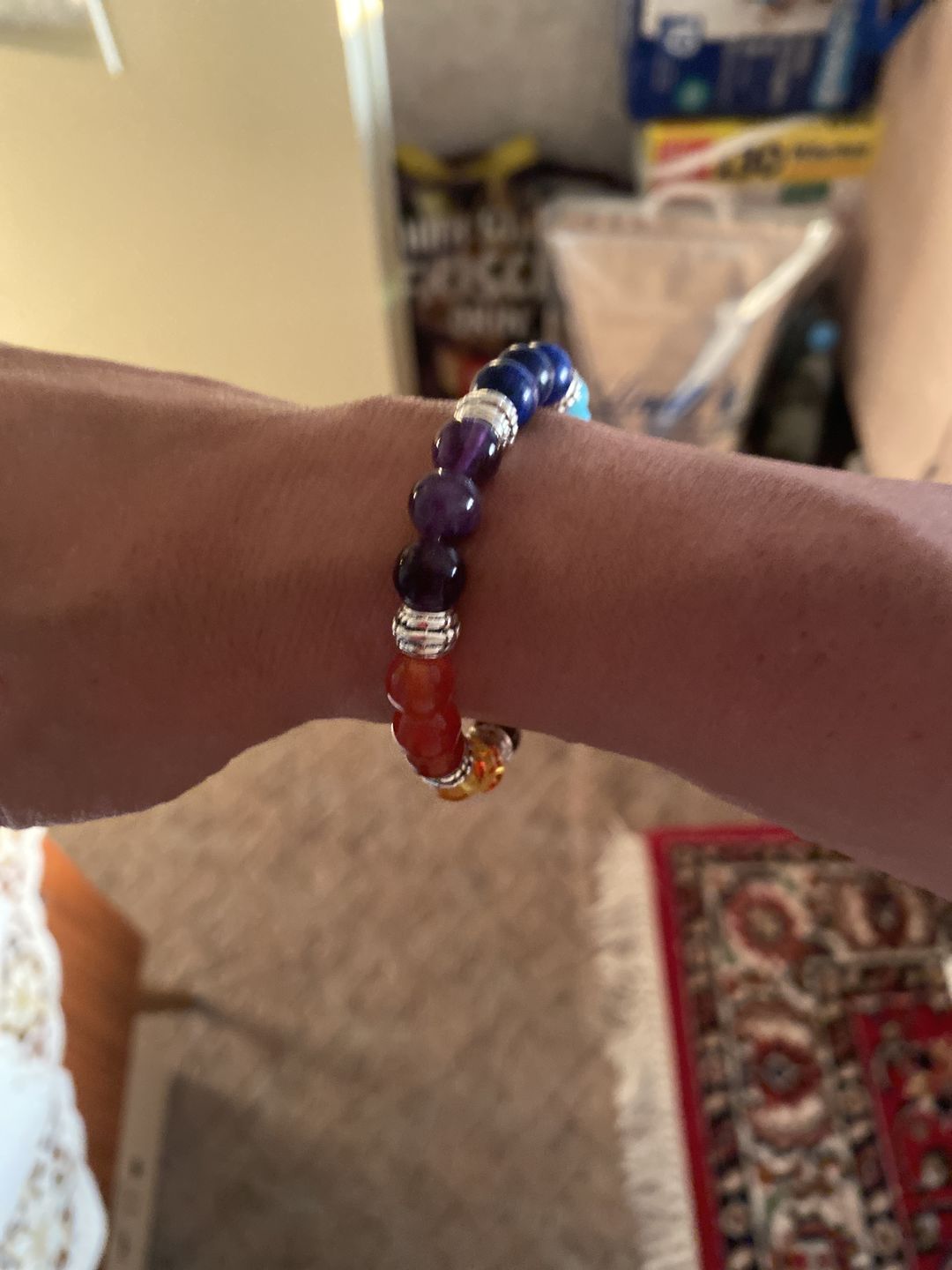 Customer photo review of CHAKRA Armband 7 Steine