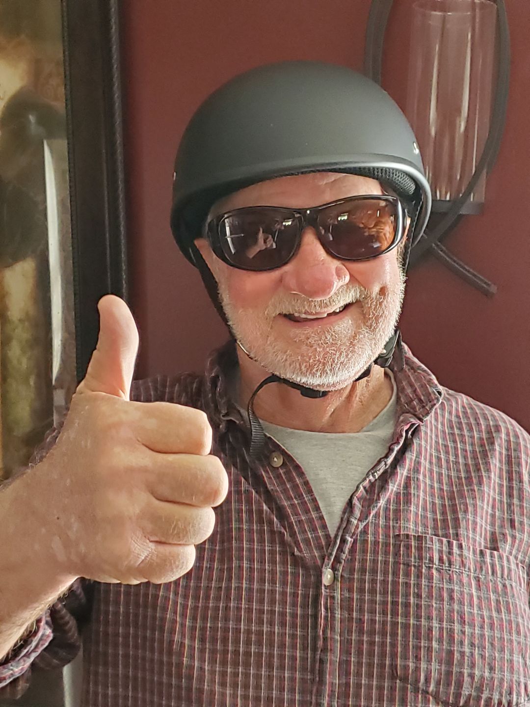Customer photo review of Smallest Beanie Half Helmet