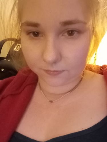 Customer photo review of Amethyst Goddess Necklace