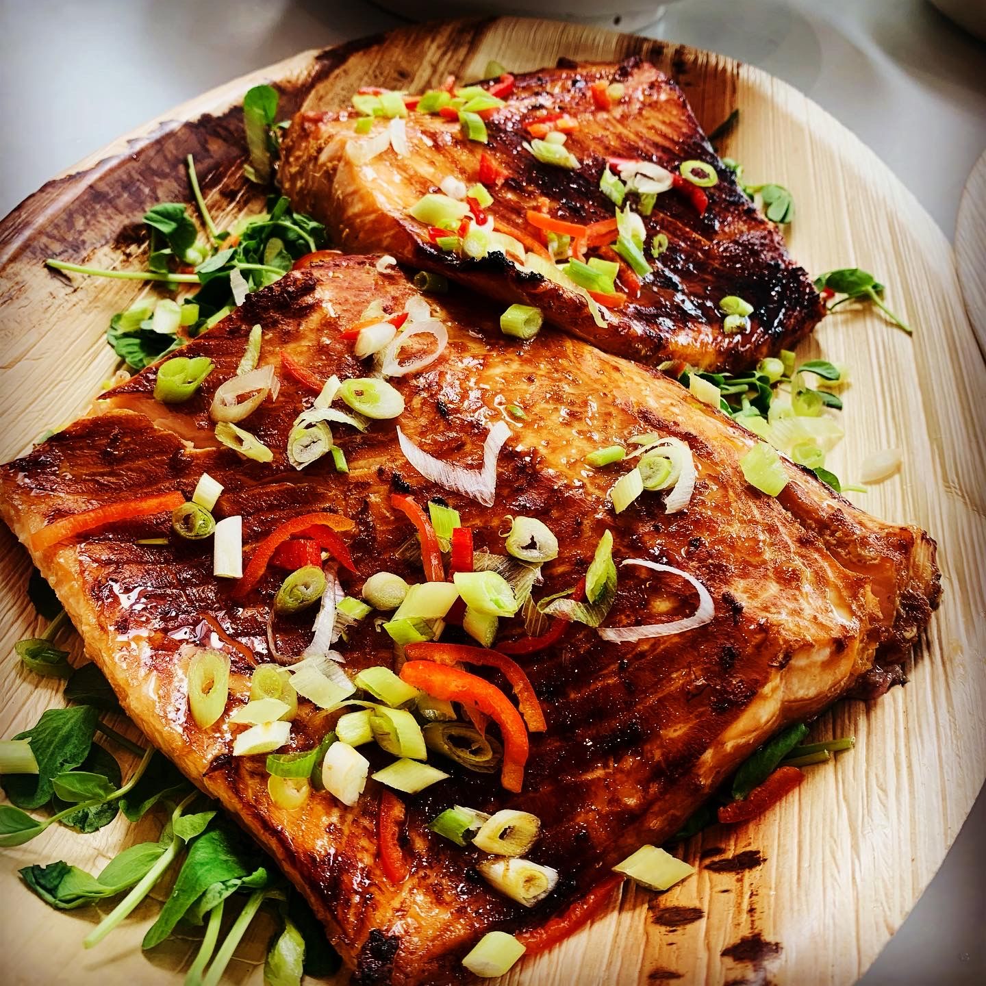 Customer photo review of Round Palm Leaf Plates