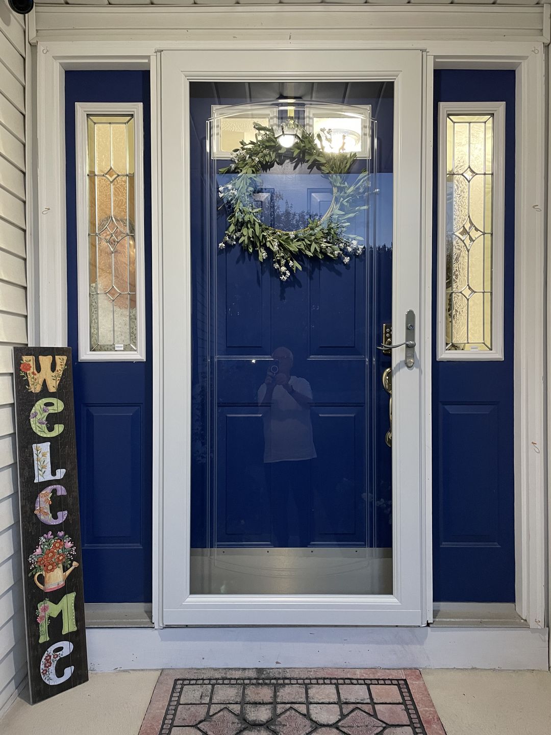 Customer photo review of Wexford Glass and Frame Kit (Half Sidelite 8" x 36" Glass Size)