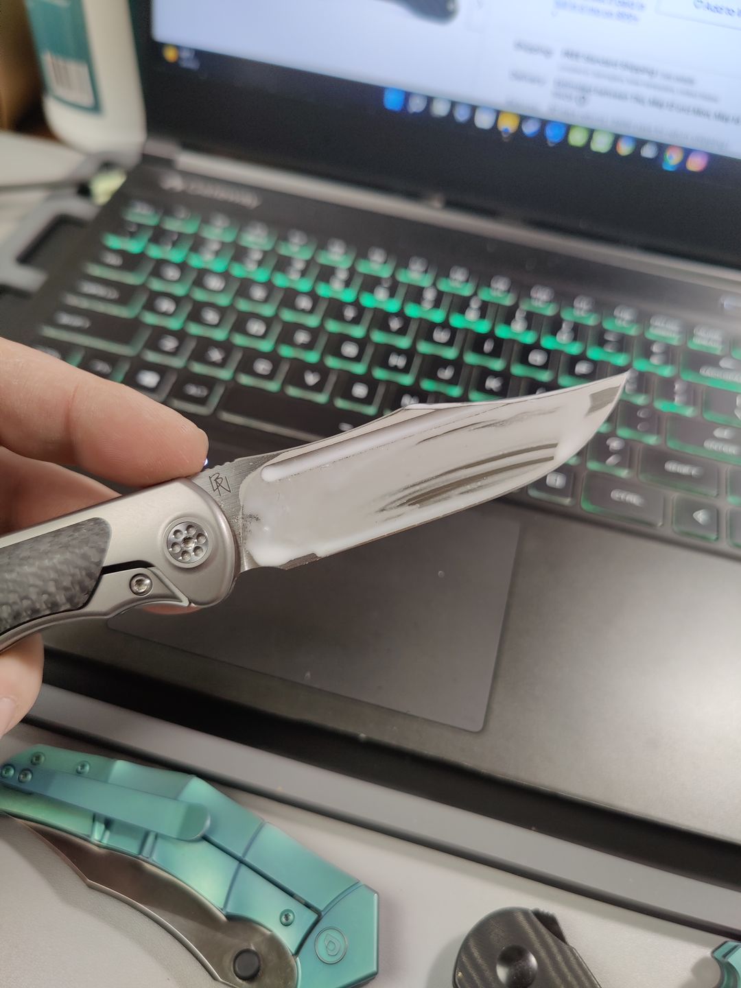 Customer photo review of Knife Shield - Corrosion Preventive Knife Cleaner