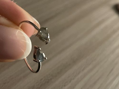 Customer photo review of Labradorite Teardrop Ring (Silver)