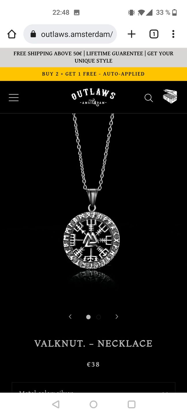 Customer photo review of VALKNUT. - NECKLACE