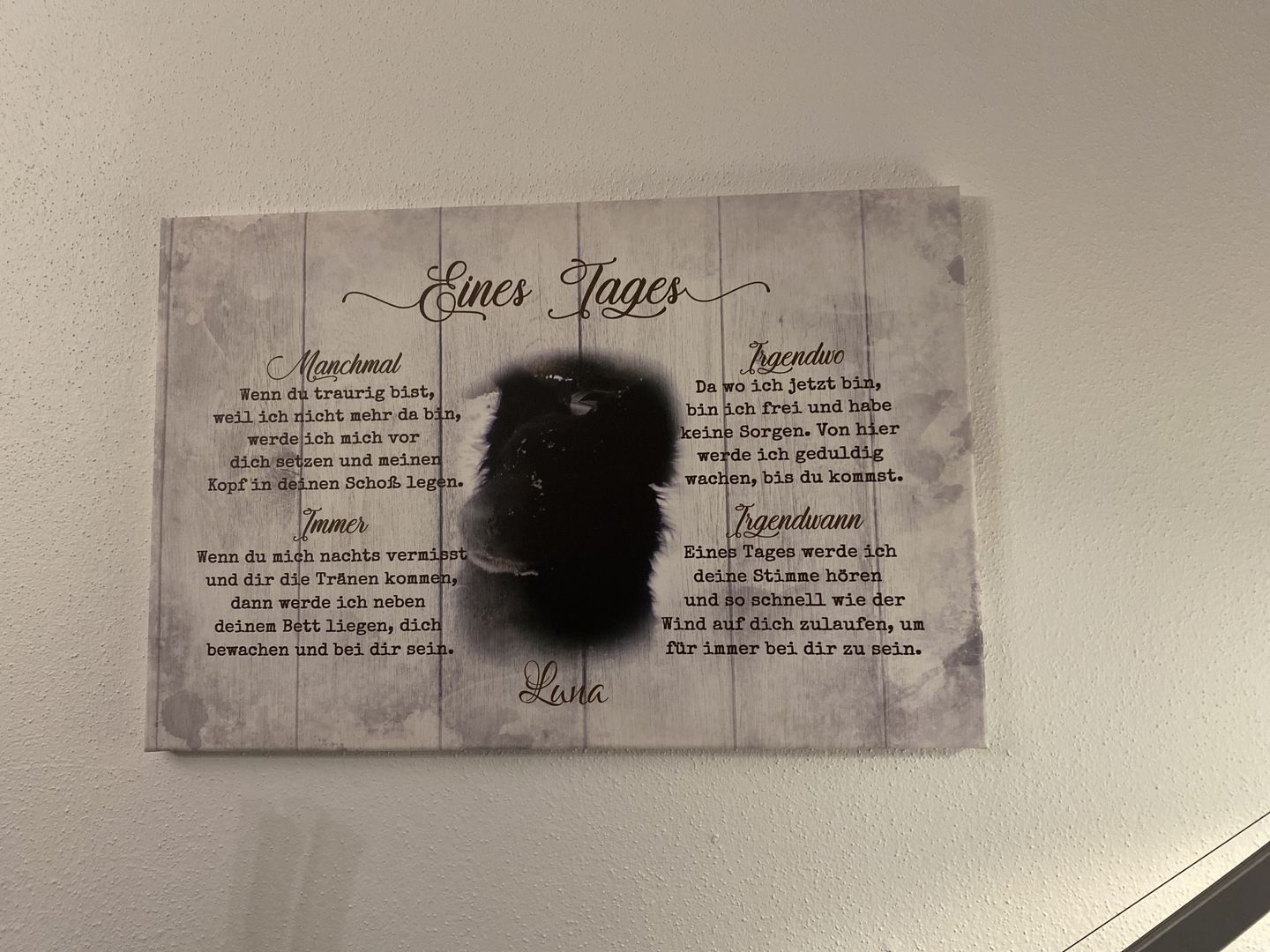 Customer photo review of Eines Tages - Individuelle Leinwand