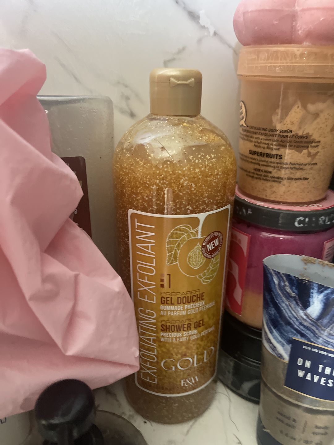 Customer photo review of Fair and White 1: Gold Exfoliating Shower Gel Scrub 940ml / 31.8fl.oz