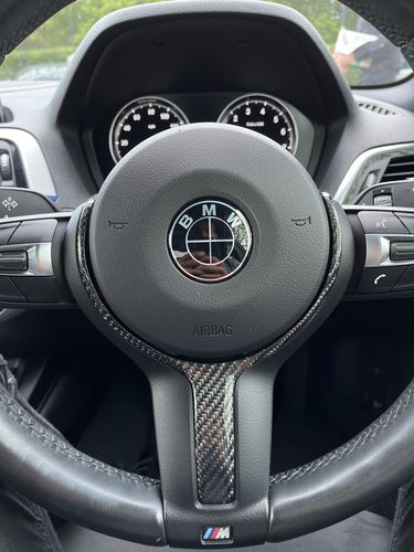 Customer photo review of SHFT BMW M Sport Steering Wheel Trim Insert In Gloss Carbon Fibre