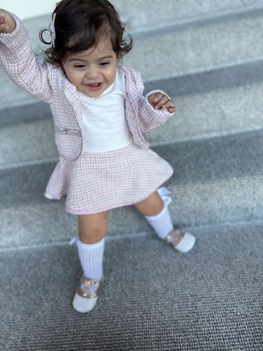 Customer photo review of Vivienne Plaid Skirt Set - Pink