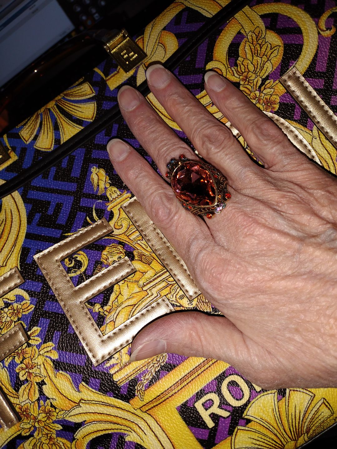 Customer photo review of HEIDI DAUS®"Make Some Waves" Crystal Statement Ring