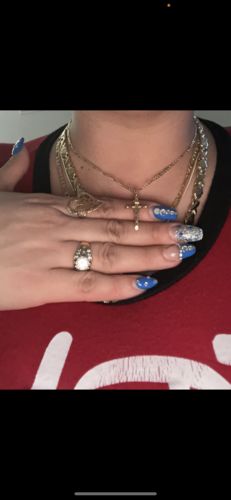 Customer photo review of New 14k 💥 Figaro Chain + Pendant by GD