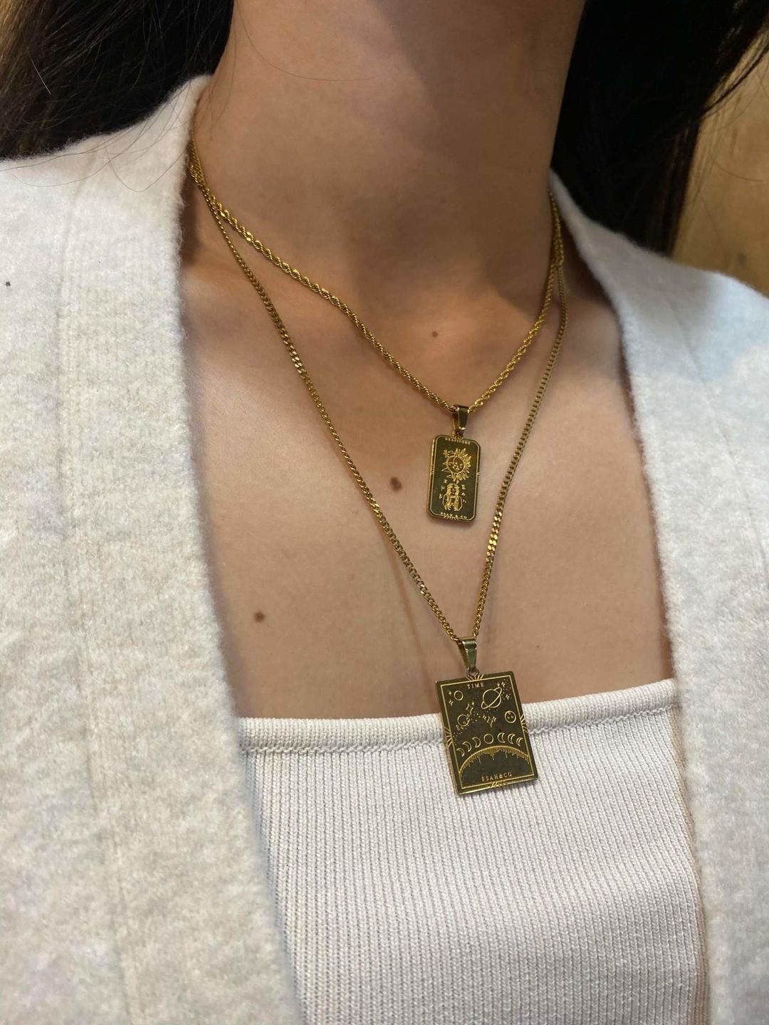 Customer photo review of GRATITUDE Affirmation Pendant Necklace