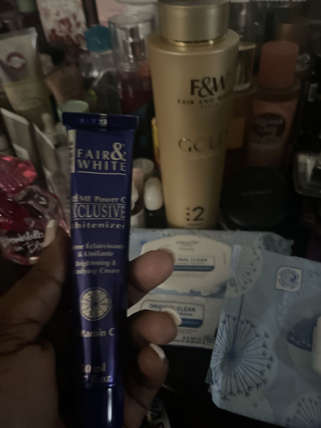 Customer photo review of Fair and White Exclusive Cream with Vitamin C 1.7 Fl oz / 50 gr