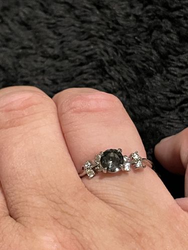 Customer photo review of Charcoal Skull Bath Bomb - Midnight Silver Ring Collection Made with Crystals from Swarovski®