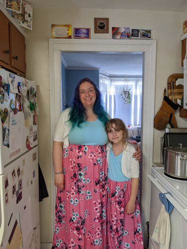 Customer photo review of Floral Matching Tank Dresses