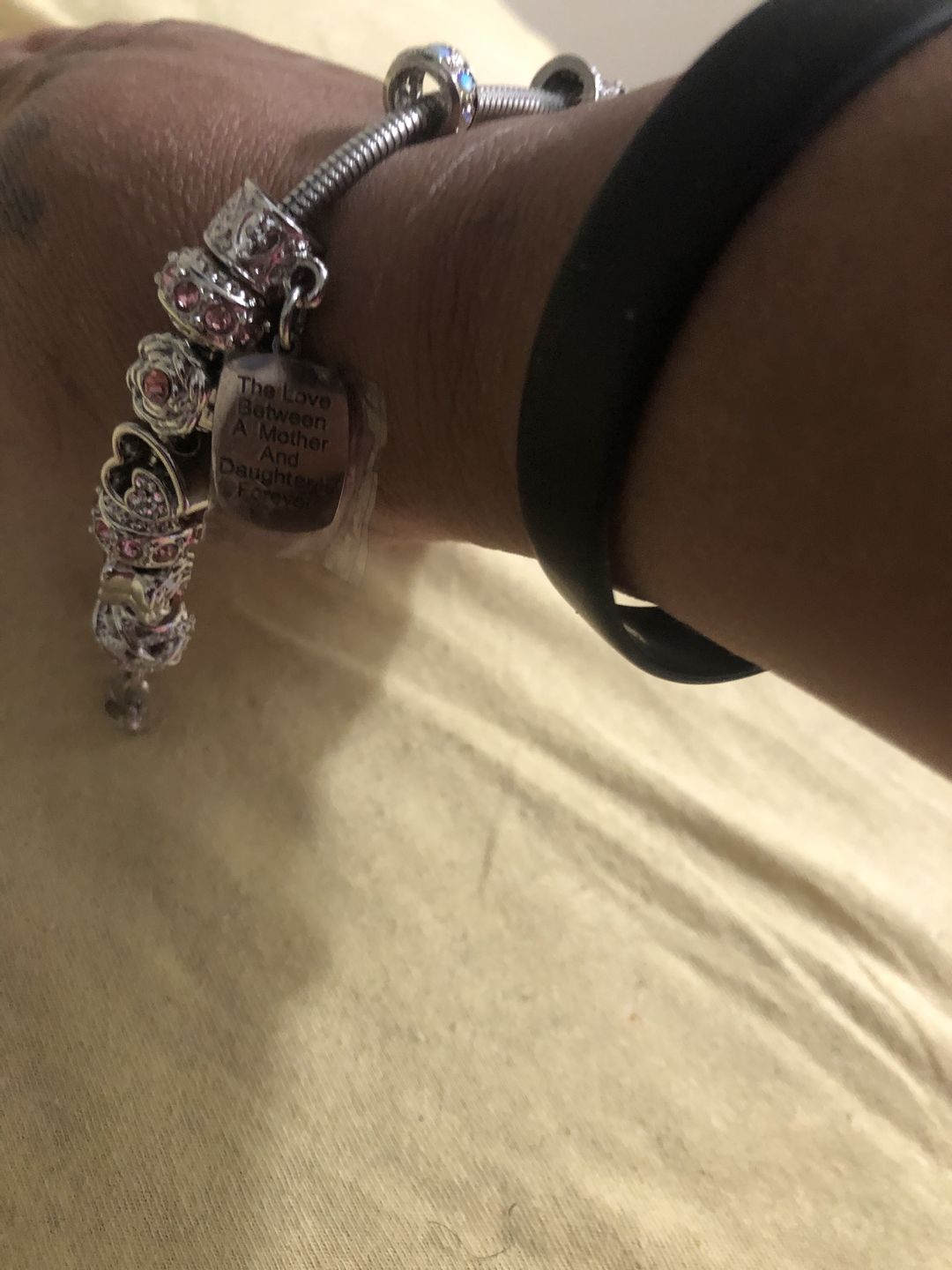 Customer photo review of Mother Daughter Eternal Love Bracelets
