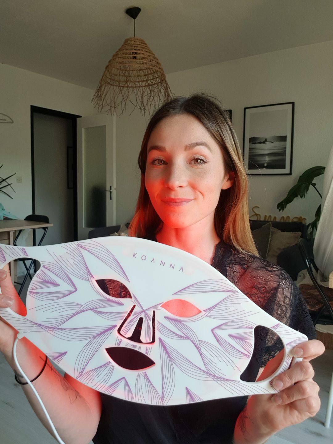 Customer photo review of LED Light Therapy Mask