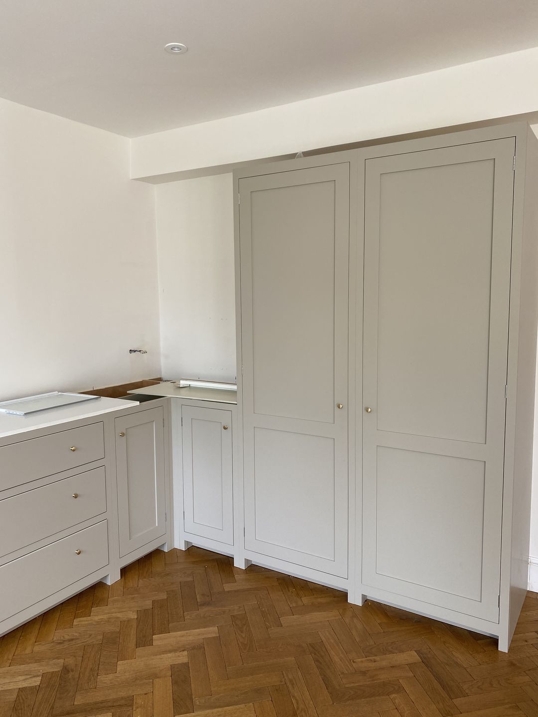 Customer photo review of Classic Brushed Satin Brass Cupboard Handles