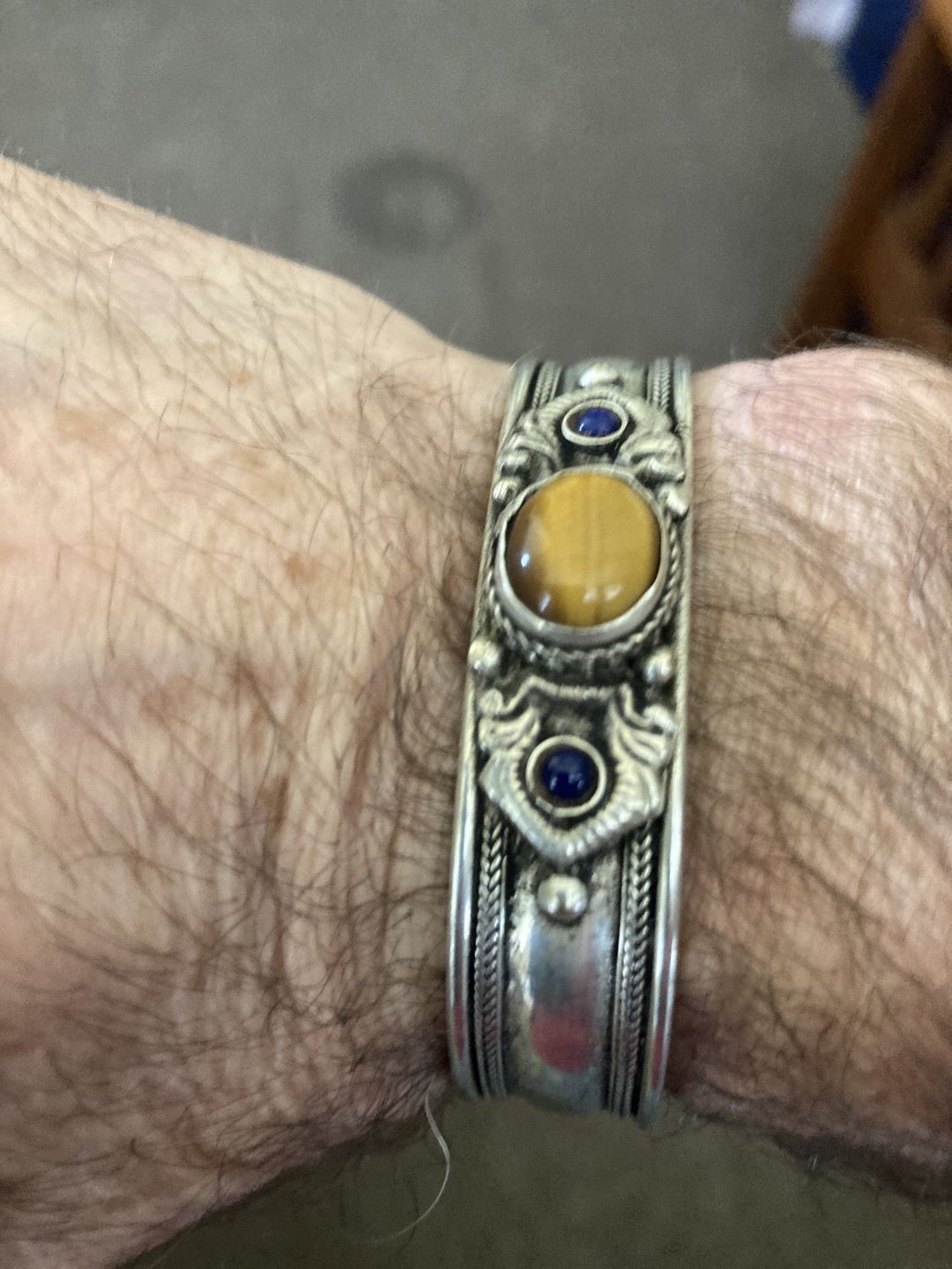 Customer photo review of Tigers Eye Bohemian Cuff Bracelet