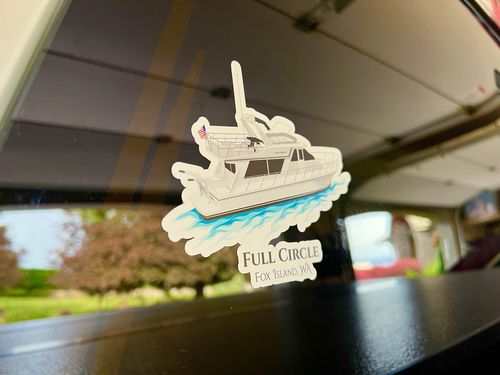 Customer photo review of Custom Bucket Stickers (5 Pack)