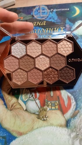 Customer photo review of O.TWO.O HONEYCOMB EYESHADOW PALETTE