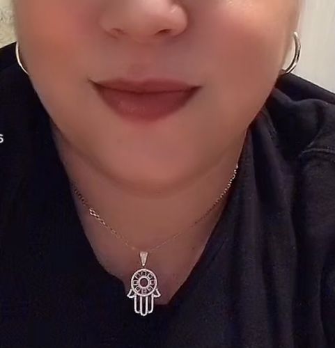 Customer photo review of *NEW* 14K Hamsa ZC Pendant JTJ™