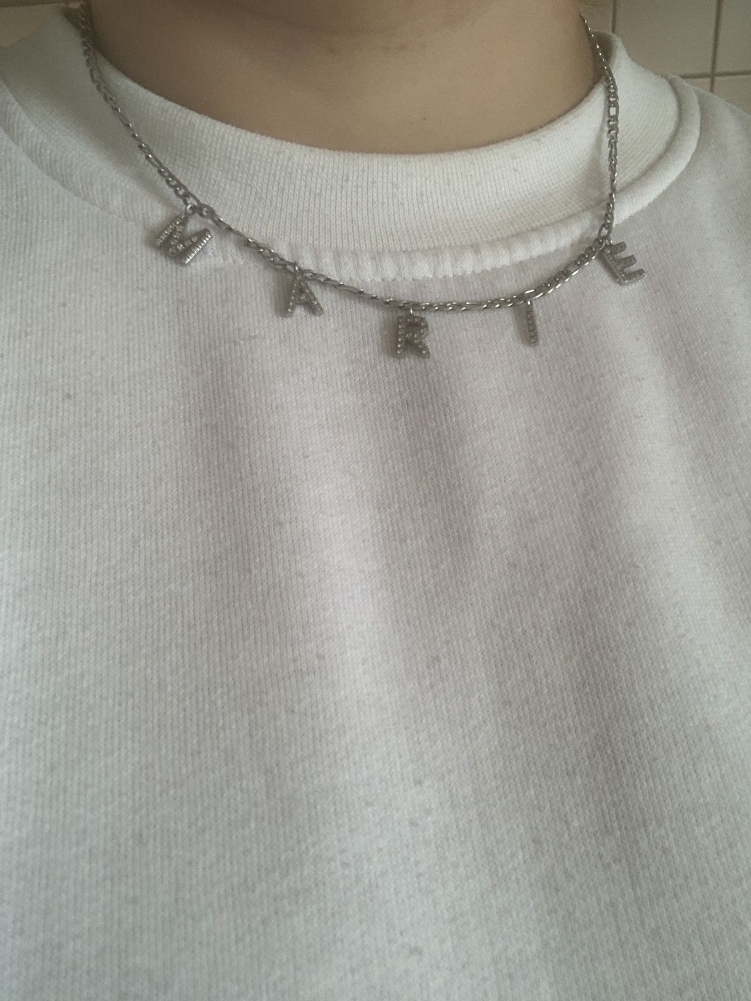 Customer photo review of Namenskette | 18K vergoldet