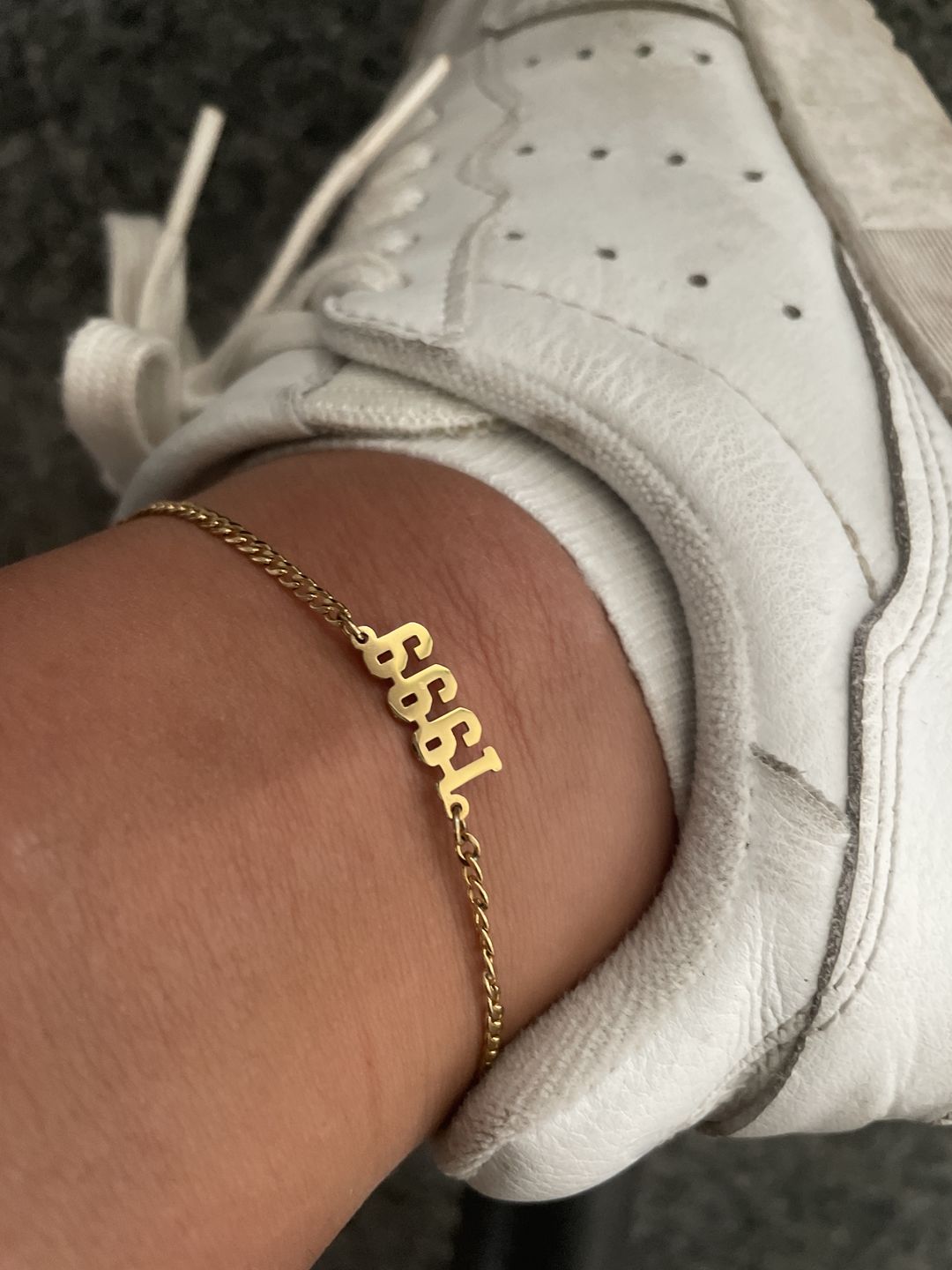 Customer photo review of Year Fußkette | 18K vergoldet