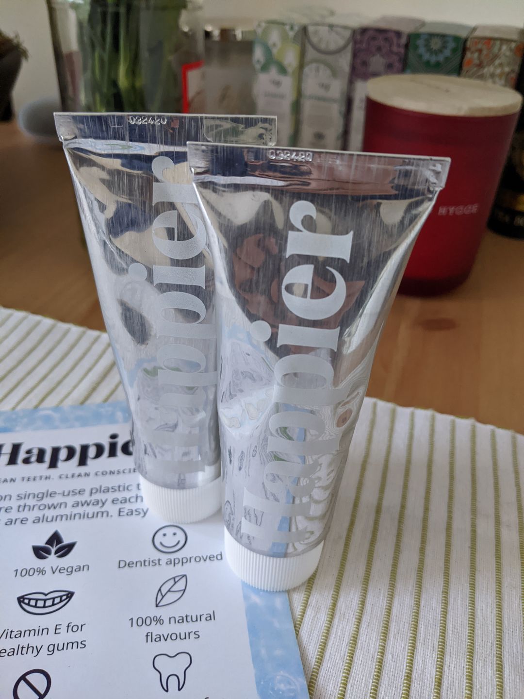 Customer photo review of 2 Pack Happier Toothpaste
