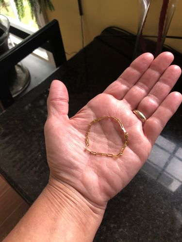 Customer photo review of gothic + paperclip bracelet stacking set