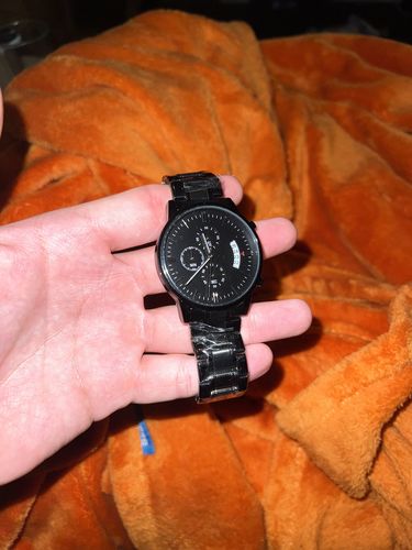 Customer photo review of Montre Acier Inoxydable Personnalisée - Au meilleur papa - Je t'aime, ton fils