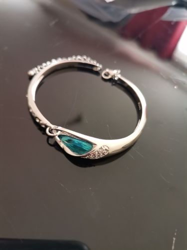 Customer photo review of Sapphire Silver Charm Bracelet