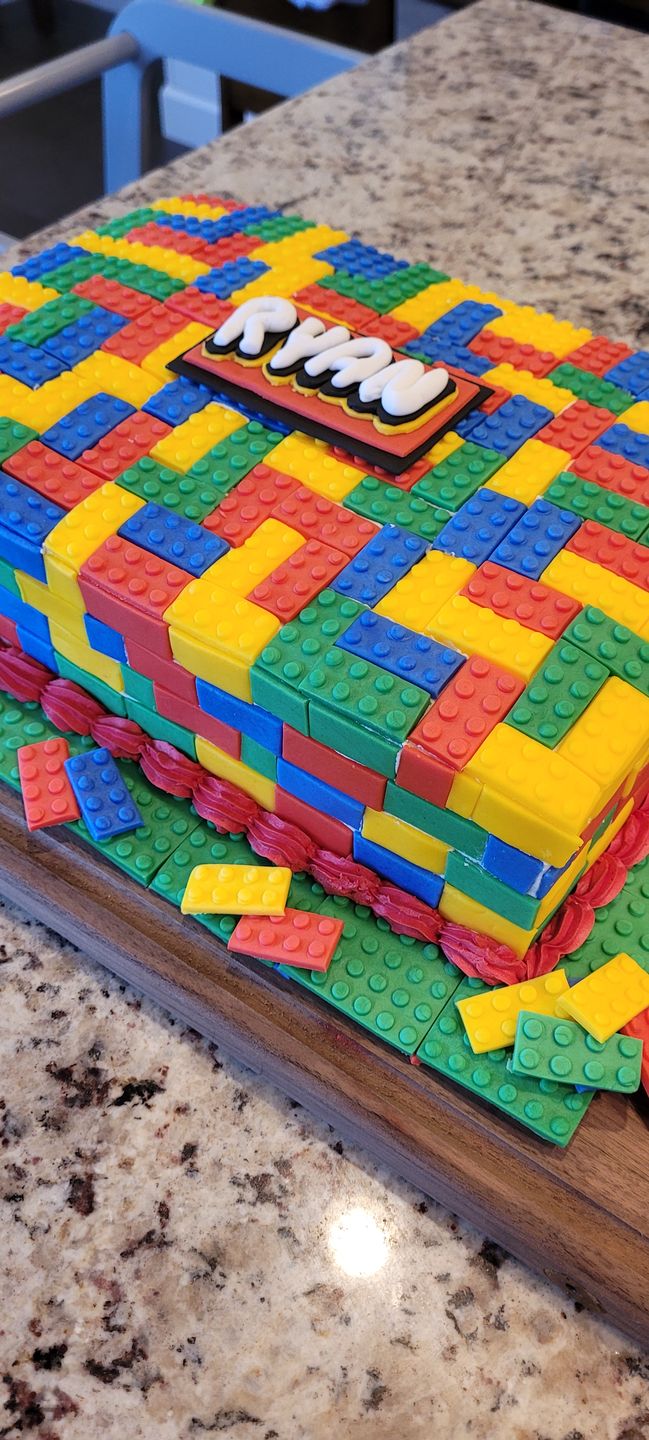 Customer photo review of Building Block Cake Mold