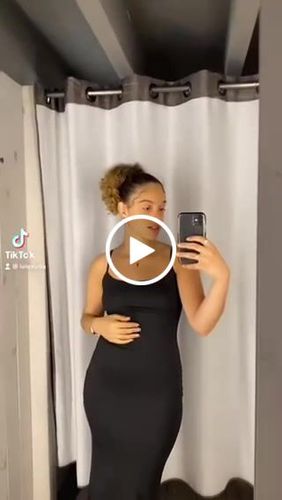 Customer video review of Solid Backless Cami Bodycon Maxi Dress