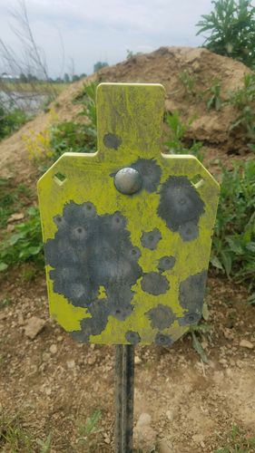 Customer photo review of 8" X 8" Splatter Target Sticker - Pack of 25