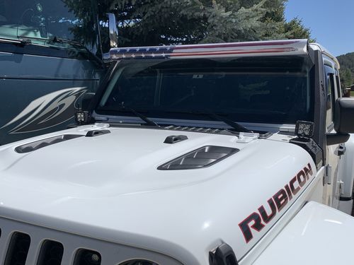 Customer photo review of American Flag Insert Light Bar Insert