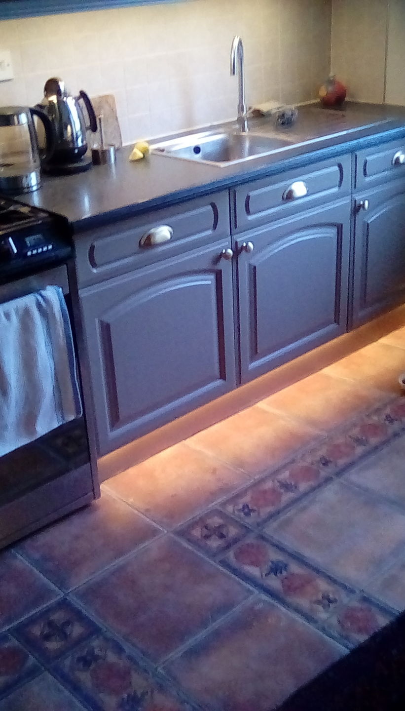 Customer photo review of Classic Brushed Satin Brass Cupboard Handles
