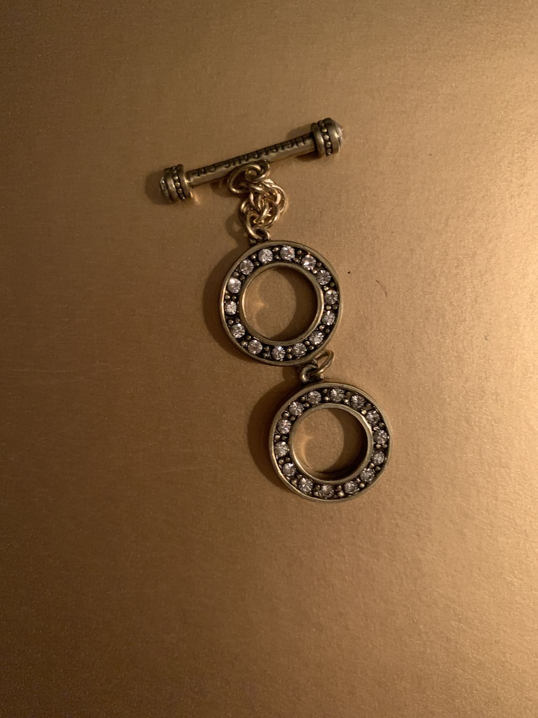 Customer photo review of HEIDI DAUS®"Toggle Extenders" Crystal Toggle Extender