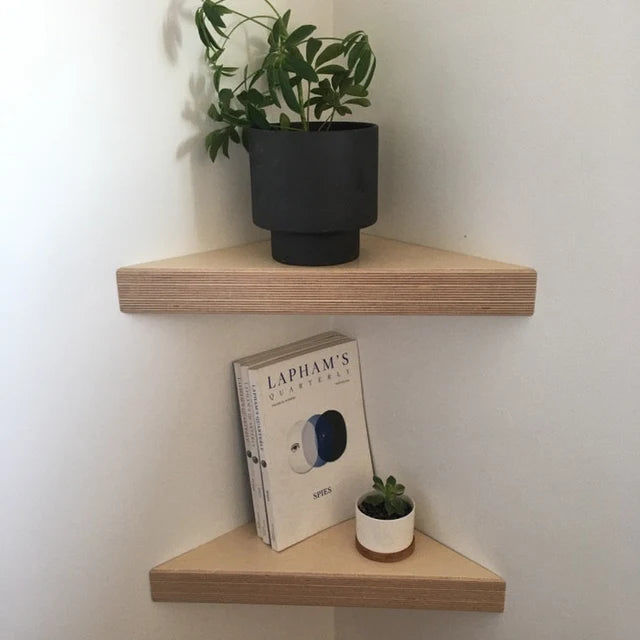 Customer photo review of Boomerang Corner Shelf