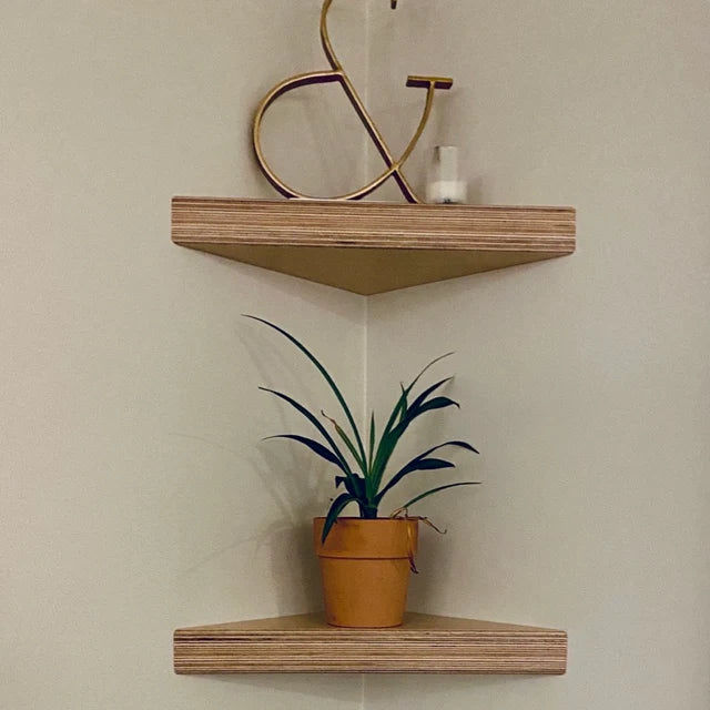 Customer photo review of Boomerang Corner Shelf