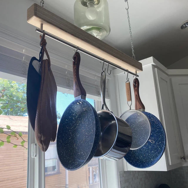 Customer photo review of Slim James Hanging Rack - Birch Ply