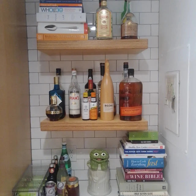 Customer photo review of Baltic Birch Plywood Floating Shelf