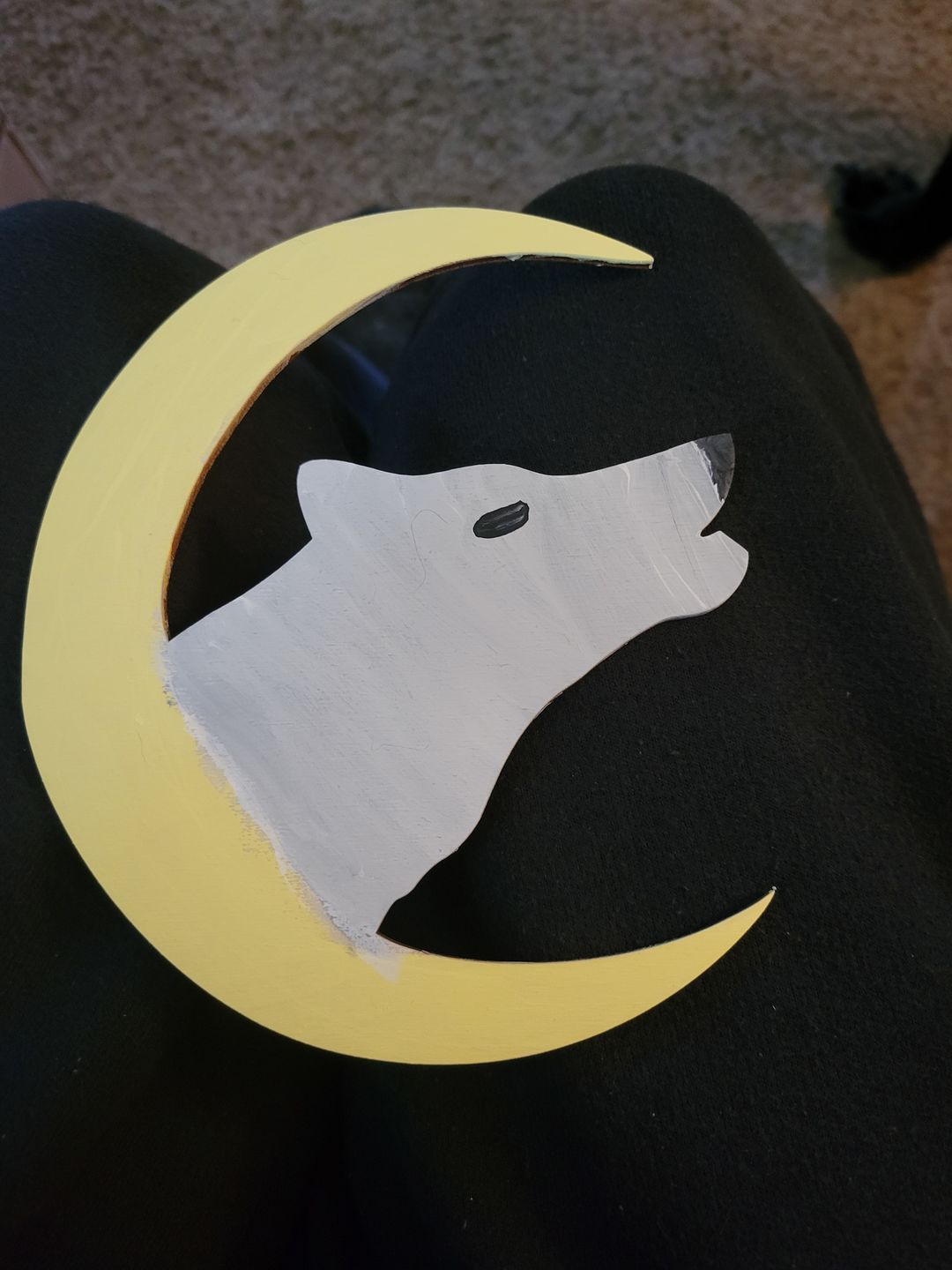 Customer photo review of Unfinished Wooden Howling Wolf Woodland Wildlife Shape - Craft - up to 36" DIY