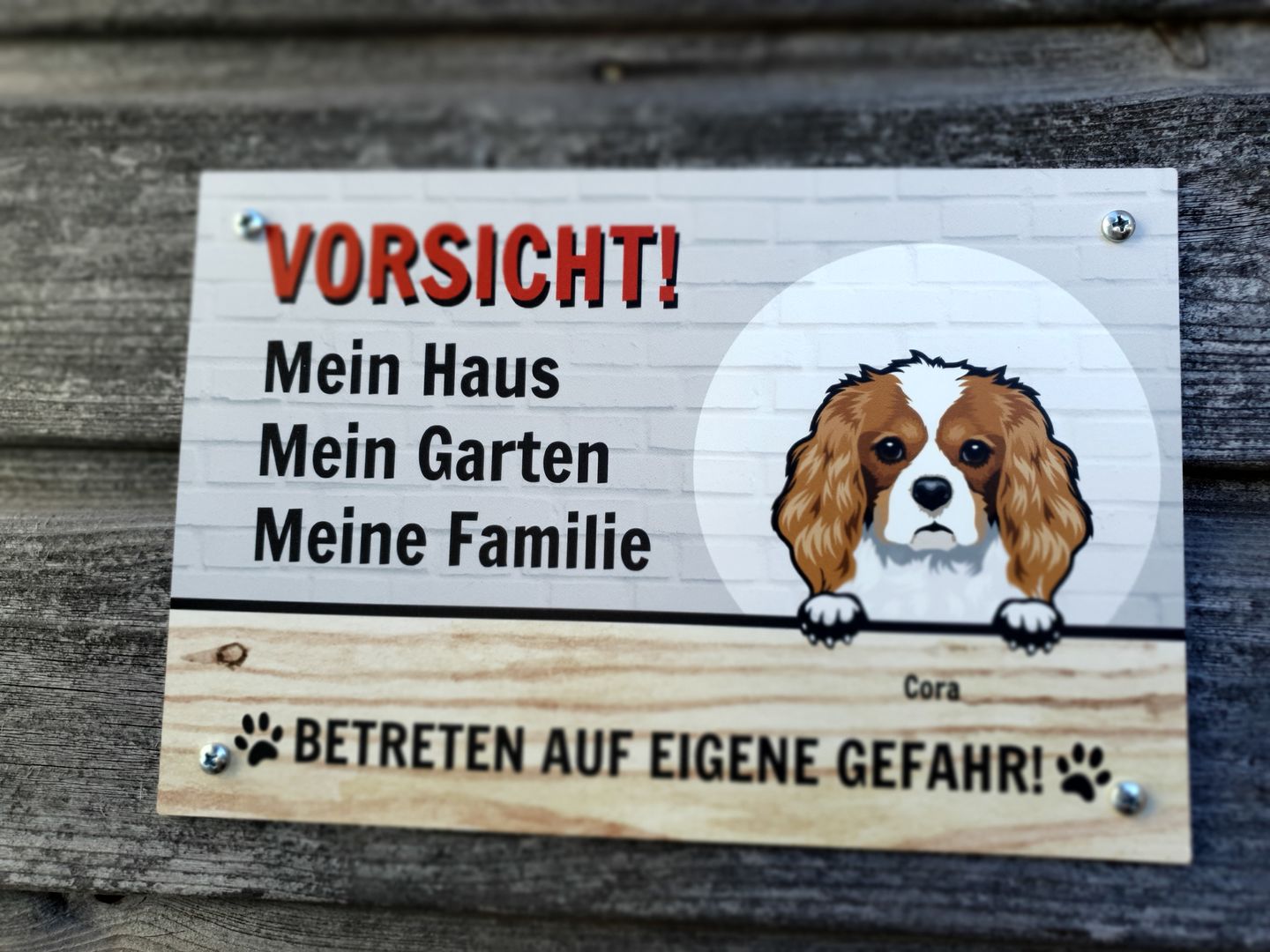 Customer photo review of Vorsicht - Individuelles Gartenschild
