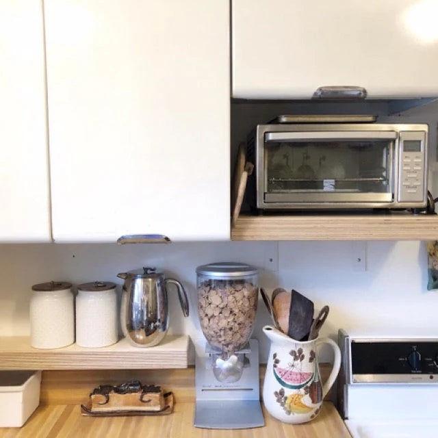 Customer photo review of Baltic Birch Plywood Floating Shelf
