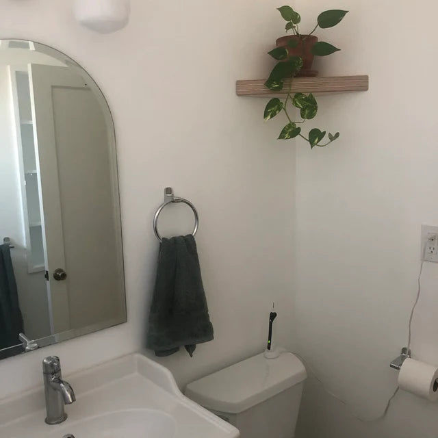 Customer photo review of Boomerang Corner Shelf