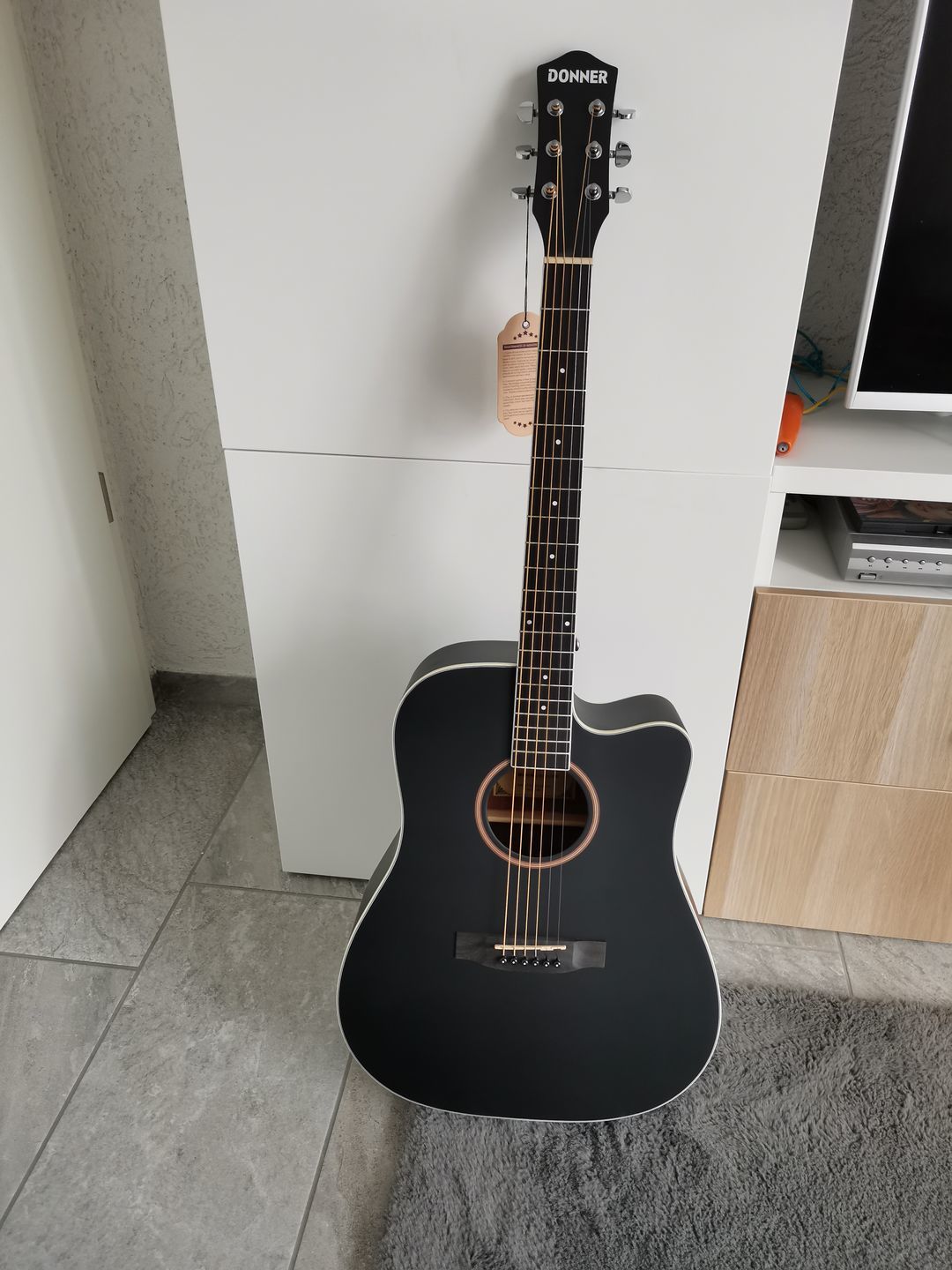 Customer photo review of Donner DAG-1CB Guitare Acoustique 4/4 Guitare Folk 41 Pouces
